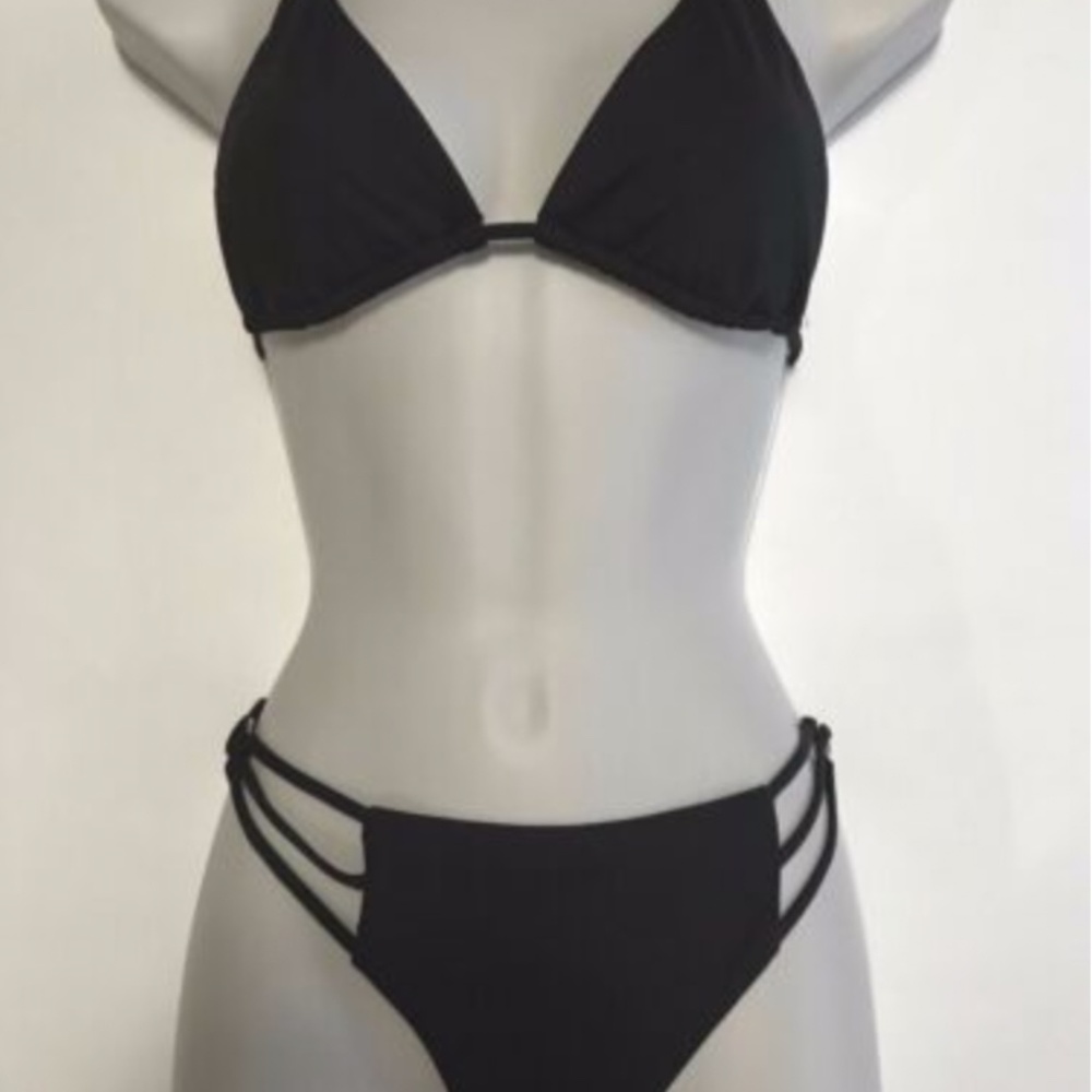 NEW Victoria's Secret Triangle Ring Bikini Top & Strappy Ring Bottom